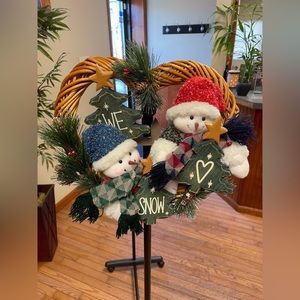 Snowman Winter Wreath